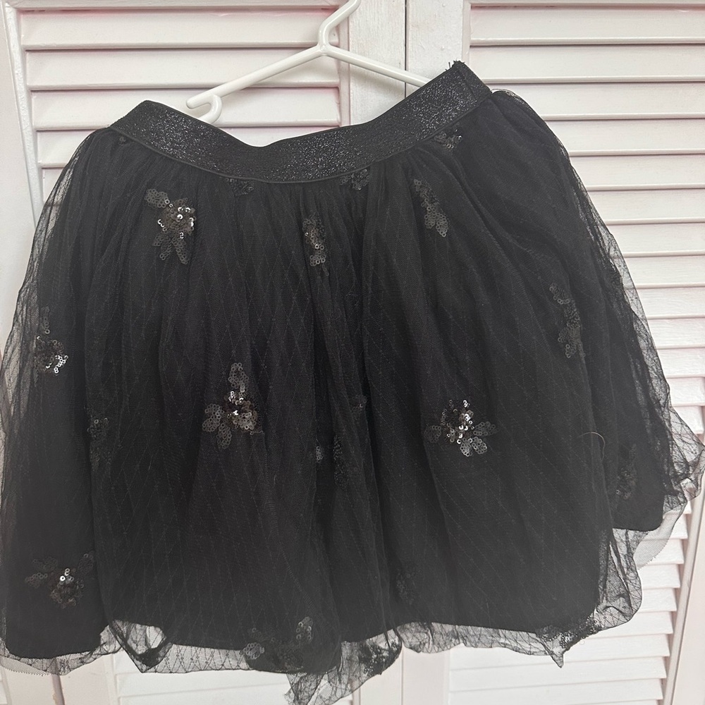 ABEL & LULA black tulle skirt with sequence design